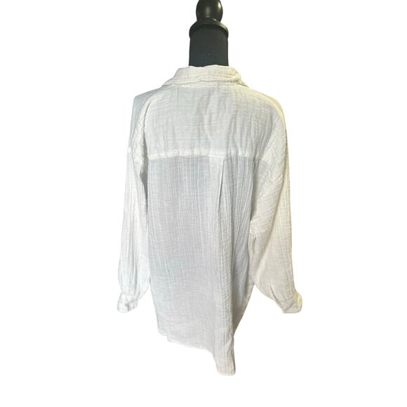 ASOS DESIGN White Double Cloth Oversized Mini Shirt Dress – Size 14 - Picture 2 of 9